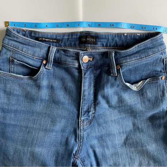 Talbots Women's 8P Petite Straight Leg Blue Denim Jeans - Picture 3 of 5